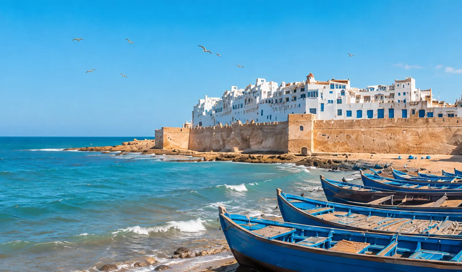 Vue de la côte à Essaouira